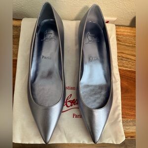 Christian Louboutin Silver Flats
